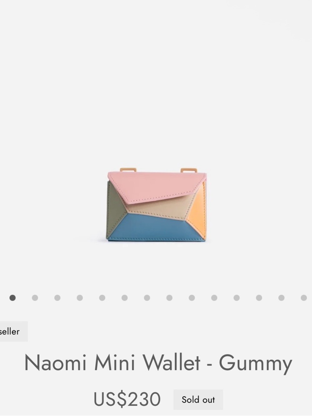 EUC Mlouye Naomi Mini Gummy Leather Wallet
